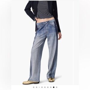 rag & bone Miramar Track Stripe Cotton Terry Sweatpant Jeans size XXS